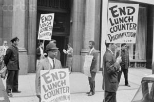 Demonstrators Picketing Kress Company for Lunch Counter Discrimination